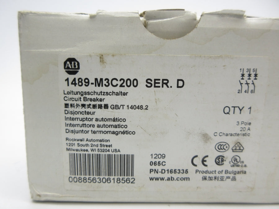 INDUSTRIAL SPARE PART 1489-M3C200 SER. D 277V 20A NSMP