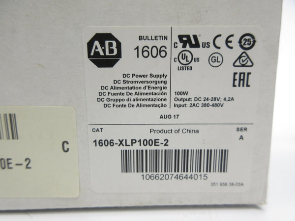 ALLEN BRADLEY 1606-XLP100E-2 SER. A 380-480V 0.6A (WH) NSMP