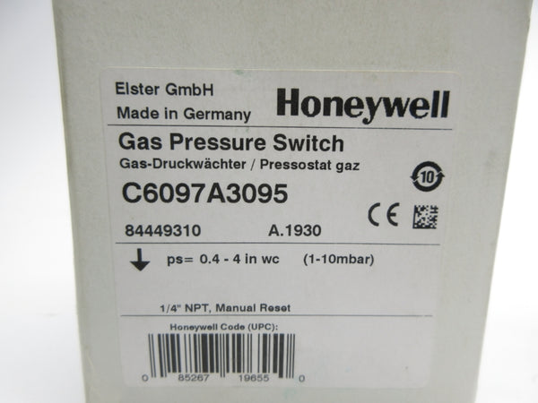 HONEYWELL C6097A3095 84449310 0.4-4INWC NSMP