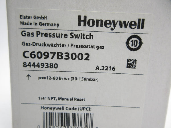 HONEYWELL C6097B3002 84449380 12-60INWC NSMP