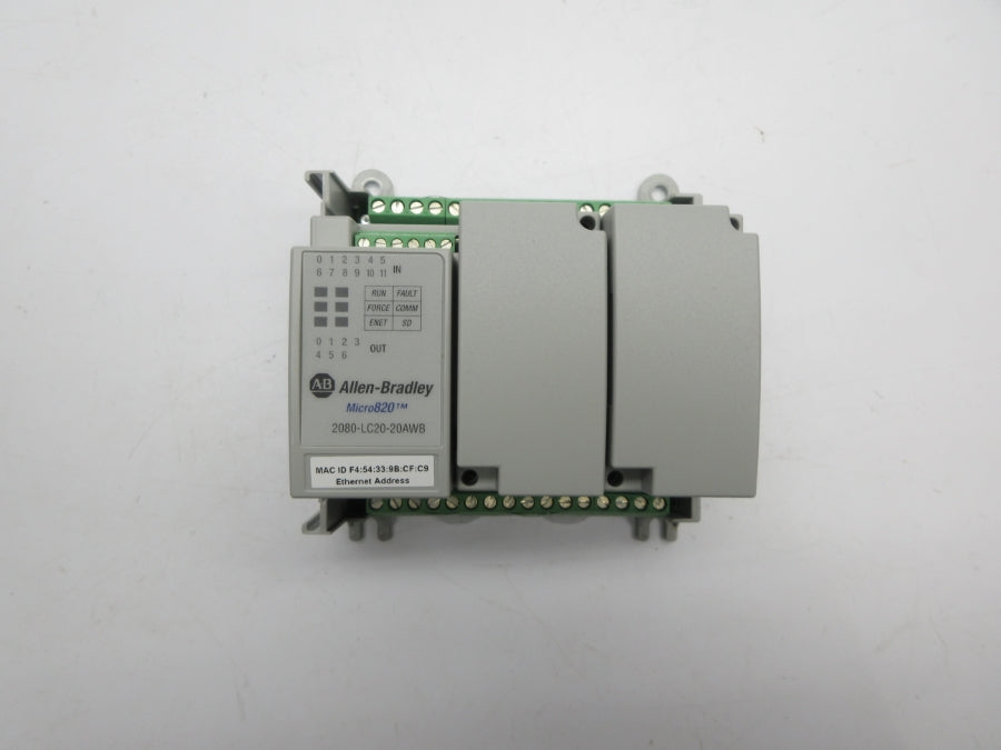 ALLEN BRADLEY 2080-LC20-20AWB SER. B F/W 9.011 120VAC NSMP