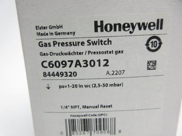 HONEYWELL C6097A3012 84449320 1-20INWC NSMP