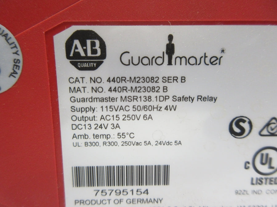 ALLEN BRADLEY 440R-M23082 SER. B 115VAC NSMP