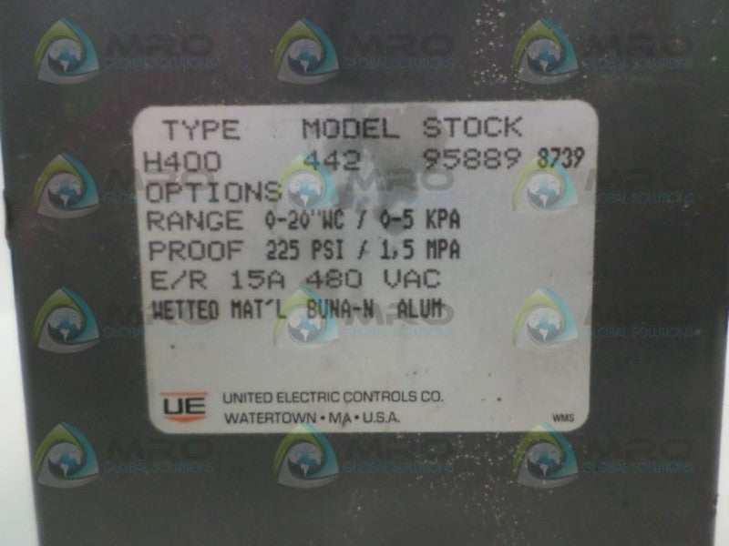 UNITED ELECTRIC H400-442-95889 UNMP