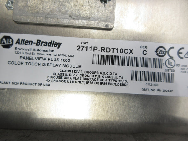 ALLEN BRADLEY 2711P-RDT10CX SER. C NSNP