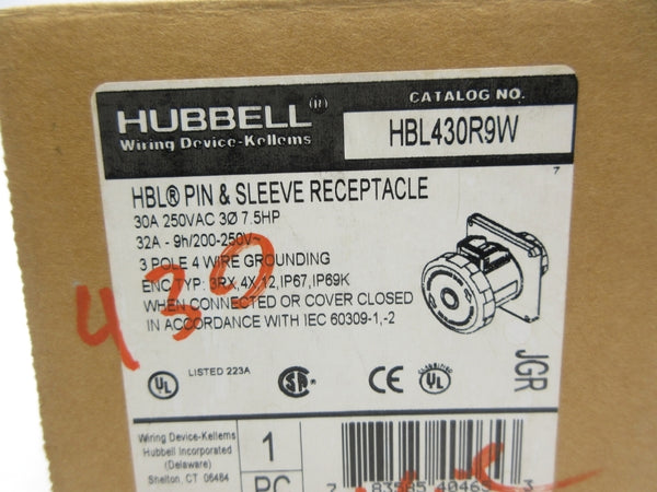HUBBELL HBL430R9W 250VAC 30A NSMP