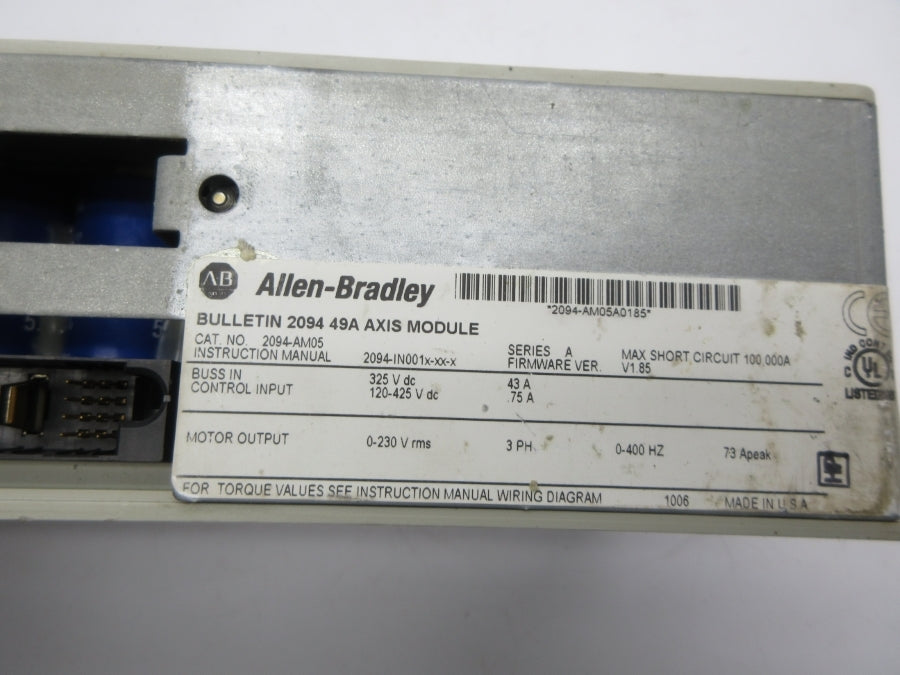 ALLEN BRADLEY 2094-AM05 SER. A F/W V1.85 UNMP