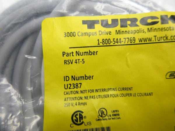 TURCK RSV4T-5 U2387 250V 4A NSMP