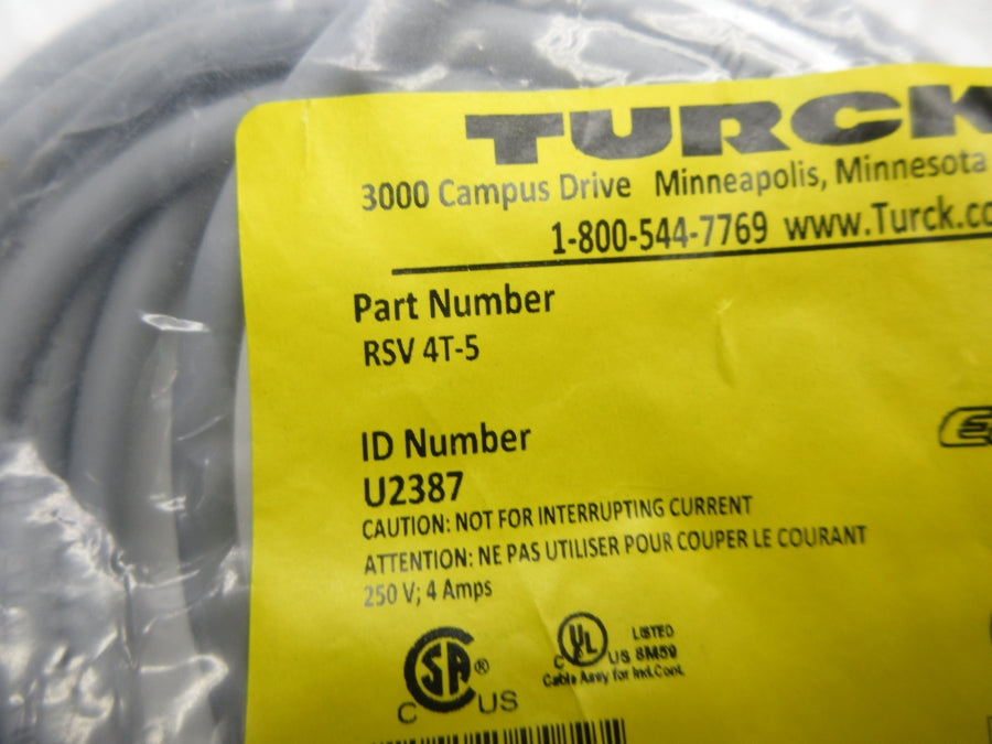 TURCK RSV4T-5 U2387 250V 4A NSMP