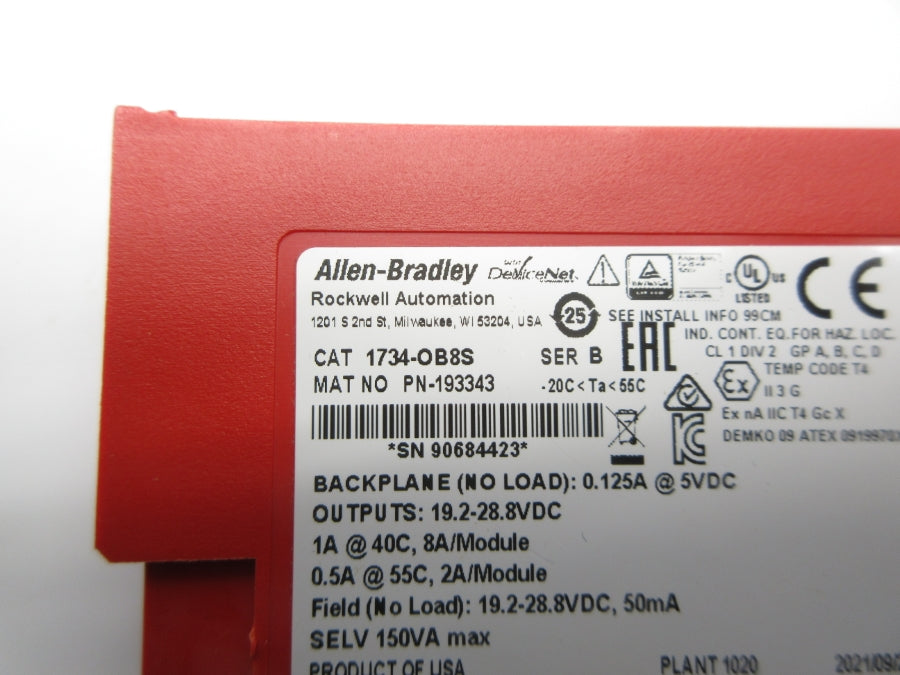 ALLEN BRADLEY 1734-OB8S SER. B (AS PICTURED) NSNP