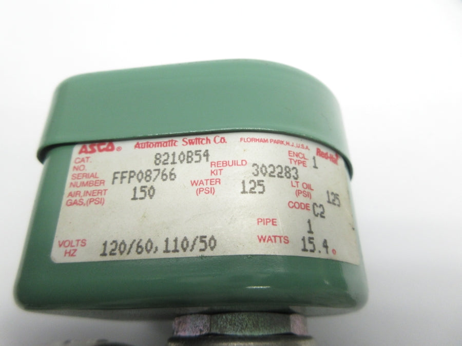 ASCO 8210B54 110/120V 150PSI 1" (AS PICTURED) UNMP