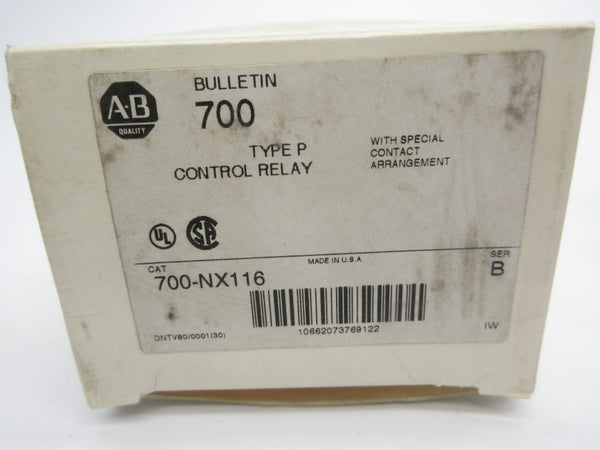 ALLEN BRADLEY 700-NX116 SER. B 110/120V (WH) NSMP