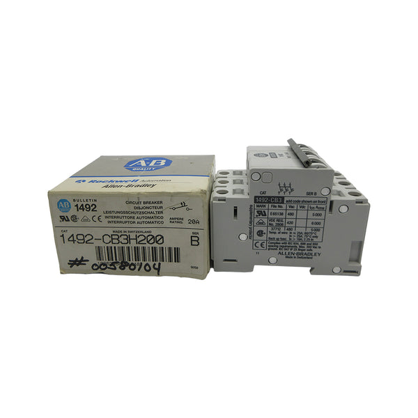ALLEN BRADLEY 1492-CB3H200 SER. B 480V 20A NSMP