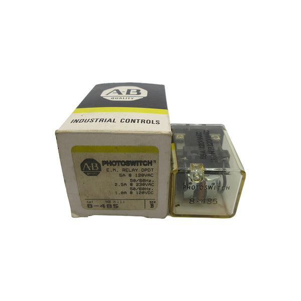ALLEN BRADLEY 8-485 SER. B 120VAC 5A (AS PICTURED) (BK/YL) NSMP