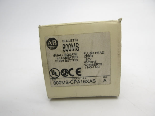 ALLEN BRADLEY 800MS-CPA16XAS SER. A 120V (WH) NSMP