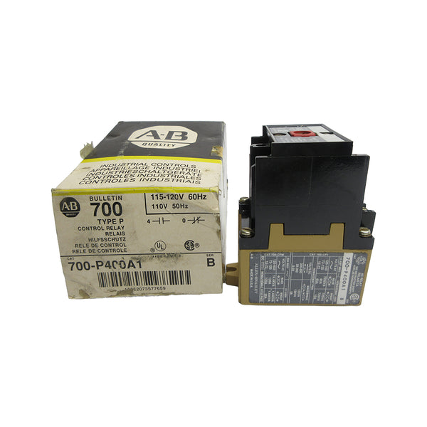 ALLEN BRADLEY 700-P400A1 SER. B 110/115-120V (BK/YL) NSMP