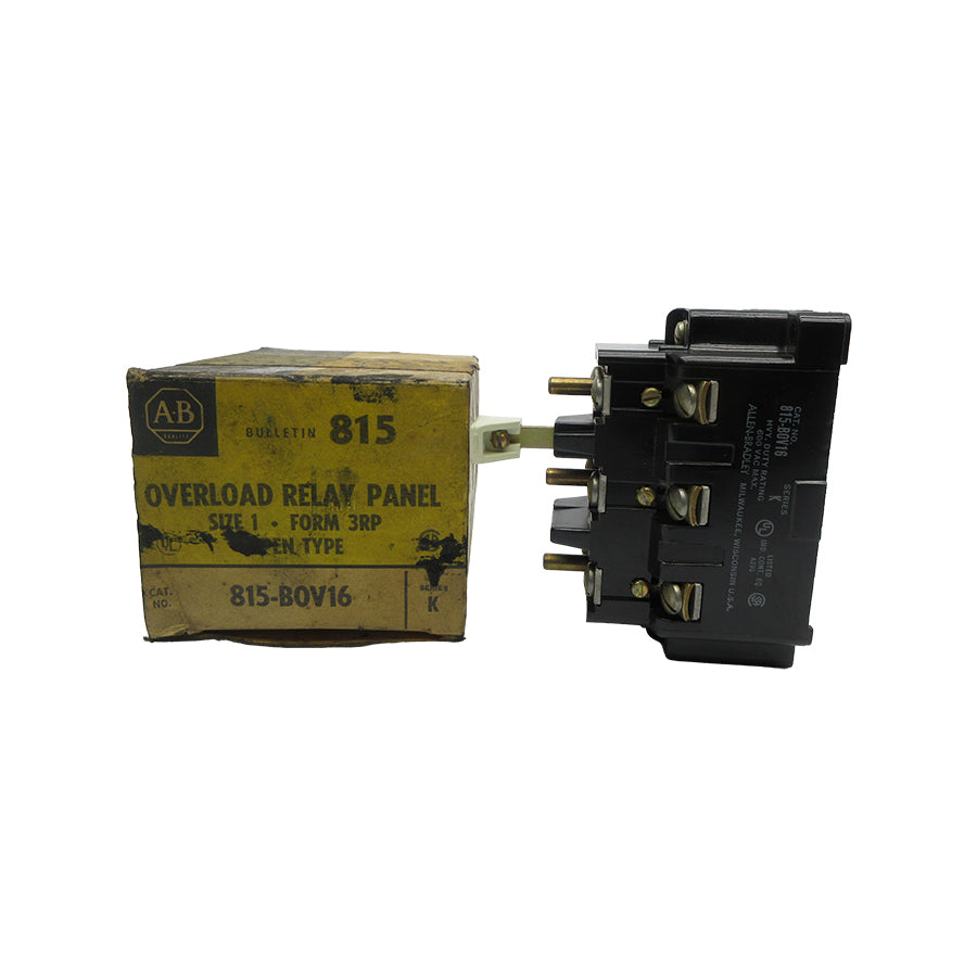 ALLEN BRADLEY 815-BOV16 SER. K 600VAC-DC (BK/YL) NSMP