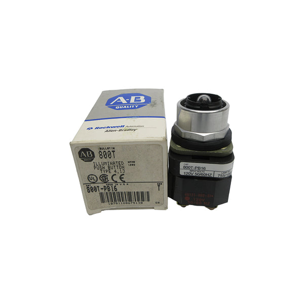 ALLEN BRADLEY 800T-PB16 SER. T 120V (GY/BL) NSMP