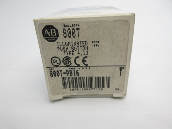 ALLEN BRADLEY 800T-PB16 SER. T 120V (GY/BL) NSMP
