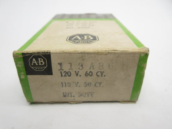 ALLEN BRADLEY 113A86 110/120V (GR/BK) NSMP
