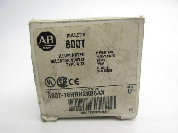 ALLEN BRADLEY 800T-16HRH2KB6AX SER. U 120VAC (WH) NSMP