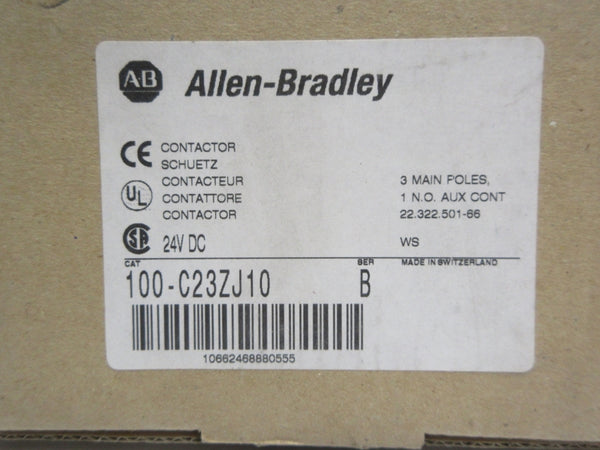 ALLEN BRADLEY 100-C23ZJ10 SER. B 24VDC (BR/WH) NSMP