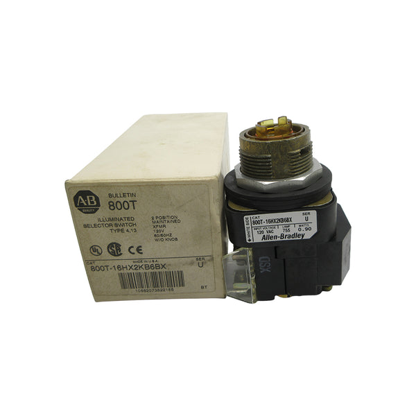 ALLEN BRADLEY 800T-16HX2KB6BX SER. U 120VAC (AS PICTURED) (WH) NSMP