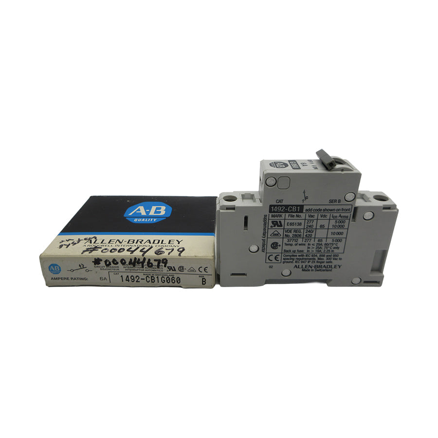 ALLEN BRADLEY 1492-CB1G060 SER. B 277VAC 6A (BK/BL) NSMP