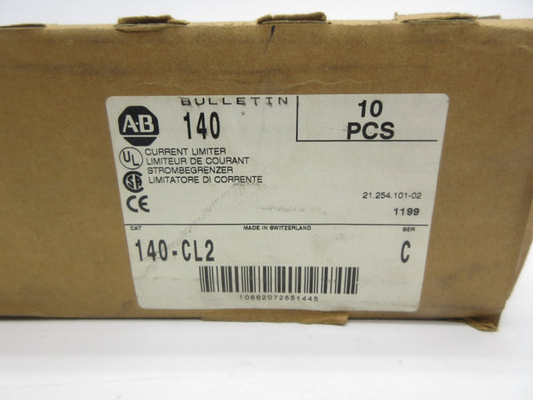 ALLEN BRADLEY 140-CL2 SER. C 600VAC 25A (PKG OF 10) (BR/WH) NSMP
