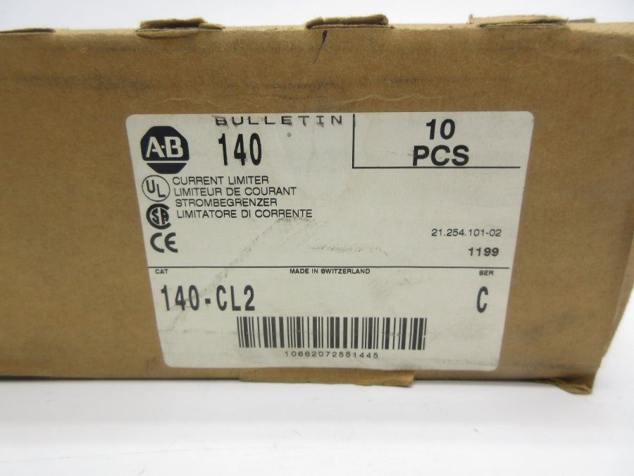 ALLEN BRADLEY 140-CL2 SER. C 600VAC 25A (PKG OF 10) (BR/WH) NSMP