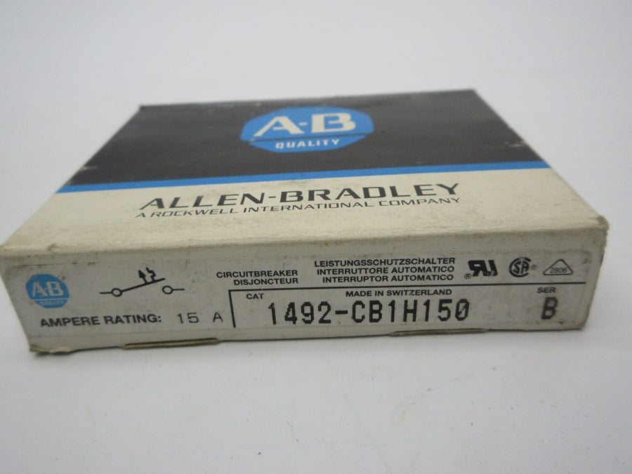 ALLEN BRADLEY 1492-CB1H150 SER. B 277VAC 15A (BK/BL) NSMP
