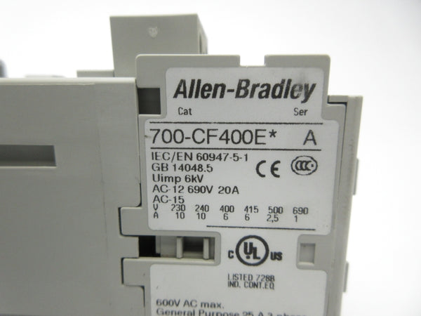 ALLEN BRADLEY 700-CF400ED SER. A 24VDC NSNP