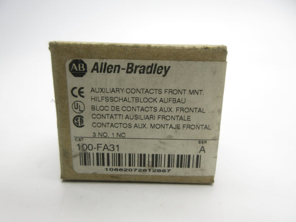 ALLEN BRADLEY 100-FA31 SER. A 600VAC 10A (BR/WH) NSMP