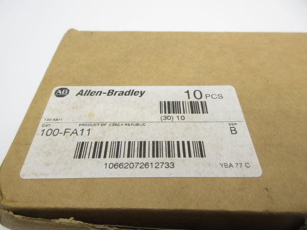 ALLEN BRADLEY 100-FA11 SER. B 600VAC 10A (PKG OF 10) (BR/WH) NSMP