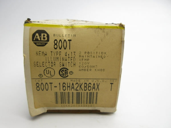 ALLEN BRADLEY 800T-16HA2KB6AX SER. T 120V (BK/YL) NSMP