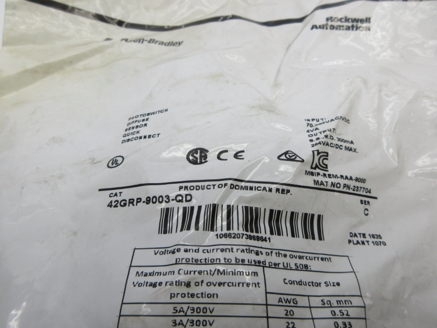 INDUSTRIAL SPARE PART 42GRP-9003-QD SER. C 70-264VAC/DC NSMP