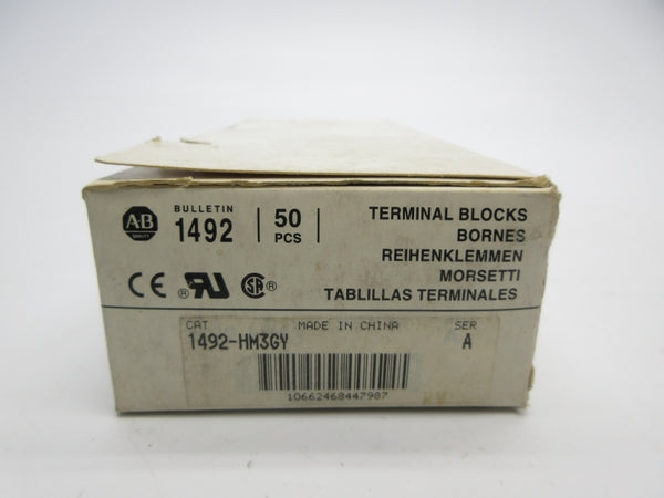ALLEN BRADLEY 1492-HM3GY SER. A (PKG OF 50) (WH) NSMP