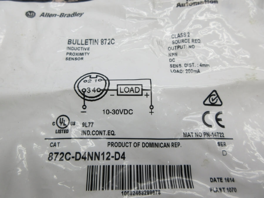 INDUSTRIAL SPARE PART 872C-D4NN12-D4 SER. D 10-30VDC NSMP