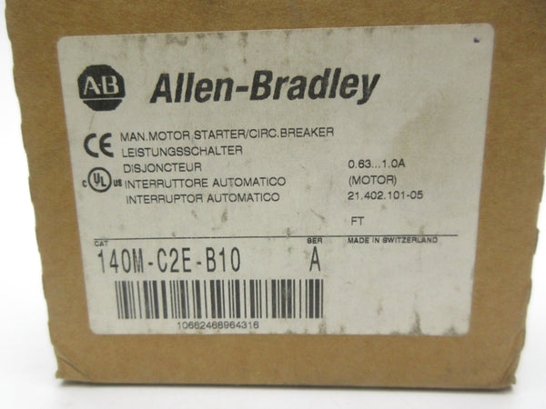 ALLEN BRADLEY 140M-C2E-B10 SER. A 0.63-1.0A (BR/WH) NSMP