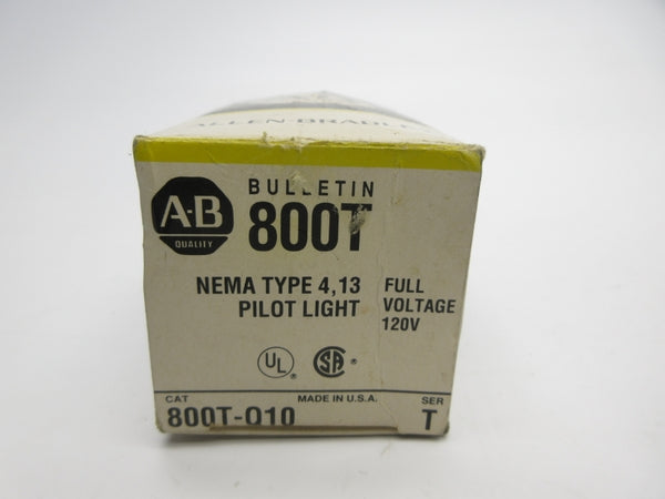 ALLEN BRADLEY 800T-Q10 SER. T 120V (BK/YL) NSMP