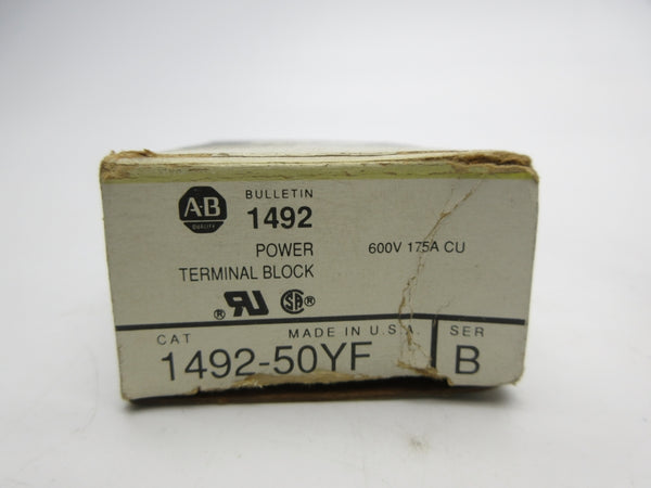 ALLEN BRADLEY 1492-50YF SER. B 600V 175A (BK/YL) NSMP