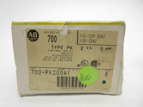 ALLEN BRADLEY 700-PK200A1 SER. B 110/115-120V (BK/YL) NSMP