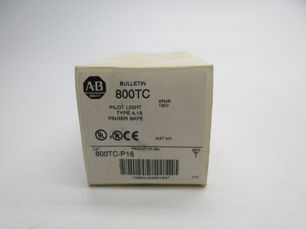 ALLEN BRADLEY 800TC-P16 SER. T 120V (WH) NSMP