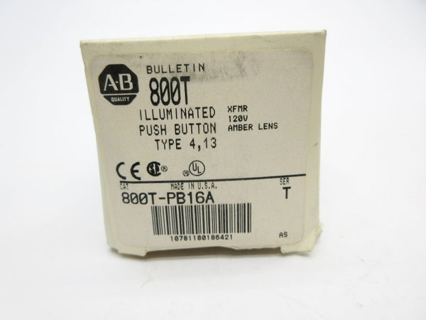 ALLEN BRADLEY 800T-PB16A SER. T 120V (GY/BL) NSMP