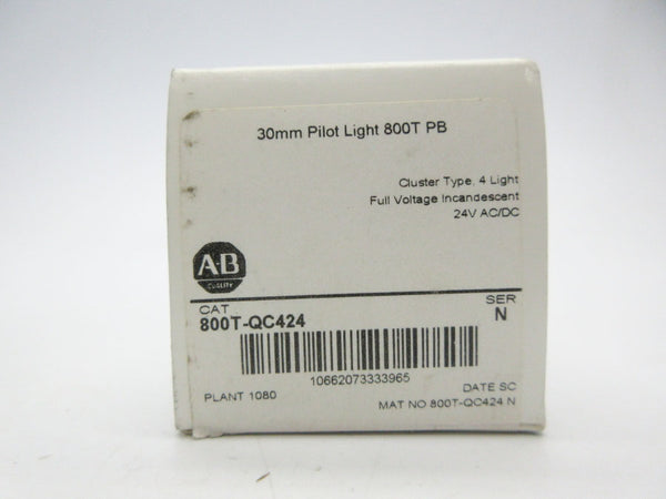 ALLEN BRADLEY 800T-QC424 SER. N 24VAC/DC (WH) NSMP