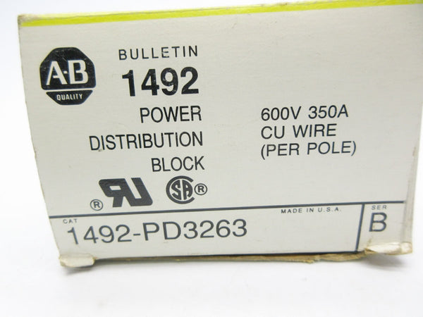 ALLEN BRADLEY 1492-PD3263 SER. B 600V 350A (BK/YL) NSMP