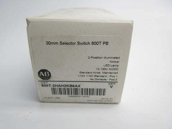 ALLEN BRADLEY 800T-2HAH2KB6AX SER. V 12-130VAC/DC (WH) NSMP