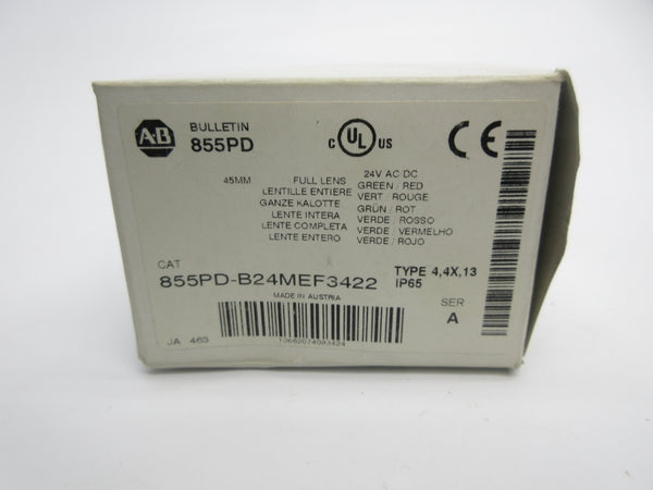 ALLEN BRADLEY 855PD-B24MEF3422 SER. A 24VAC/DC (WH) NSMP