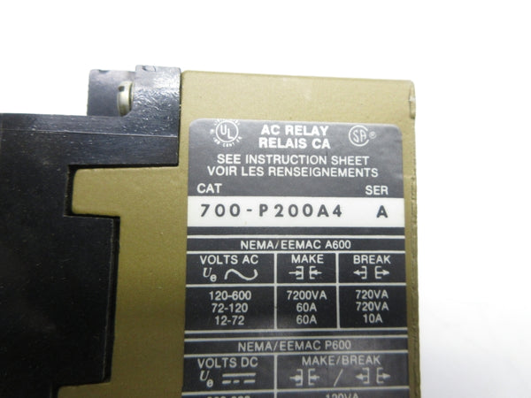 ALLEN BRADLEY 700-P200A4 SER. A 460-480V SNNP