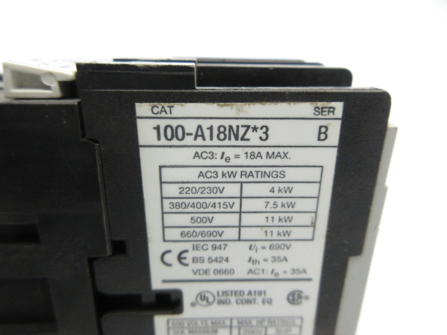 INDUSTRIAL SPARE PART 100-A18NZJ3 SER. B 24VDC NSNP
